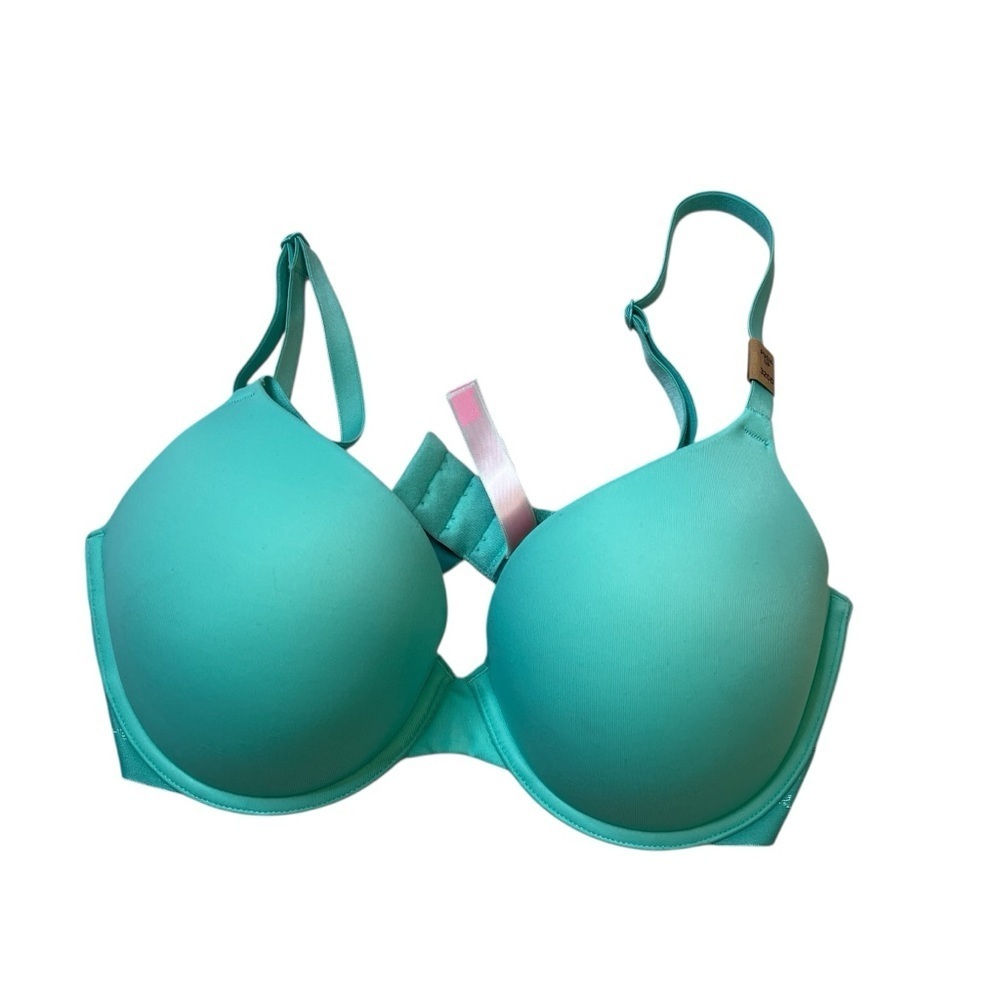 Victoria’s Secret PINK Teal Push Up Padded Underwire Bra Size 32DD New